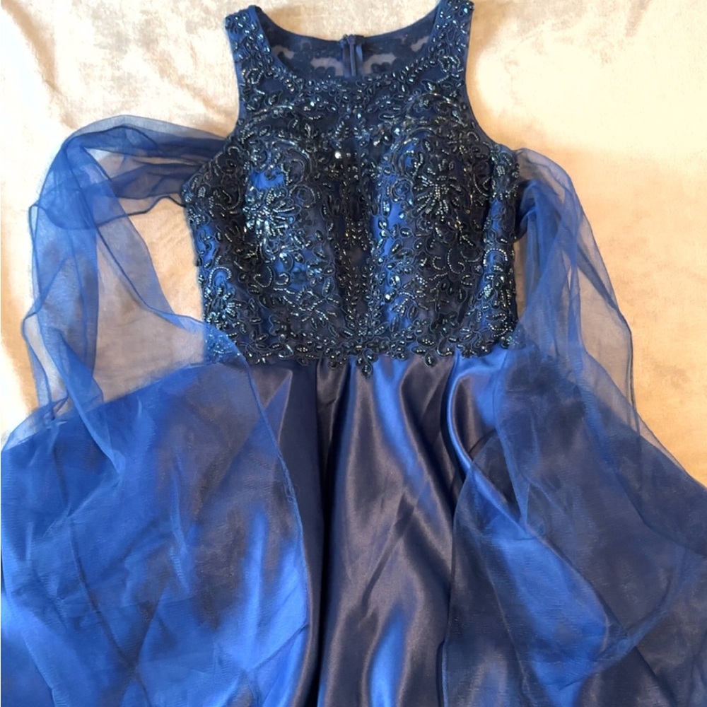 Navy Blue Sequin Dress